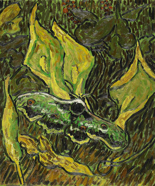 Emperor Moth - Van Gogh Painting On Canvas